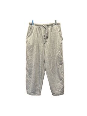 Stephanie Rogers by Fashion Trend Grey Drawstring Lightweight Capris Size Medium